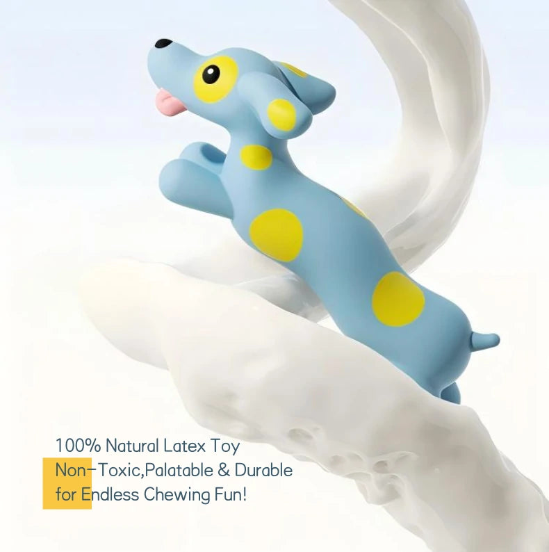 Puppy-Shaped Natural Latex Dog Chew Toy(3-Piece Set)