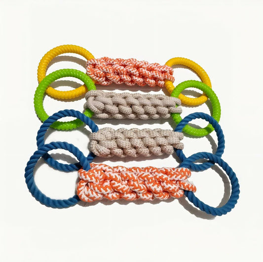 Dual-Handle Tug Rope Ring: Interactive Dog Chew Toy